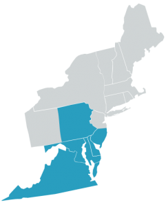 HGA Mid-Atlantic territory highlighted