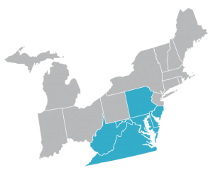 HGA Mid-Atlantic territory highlighted